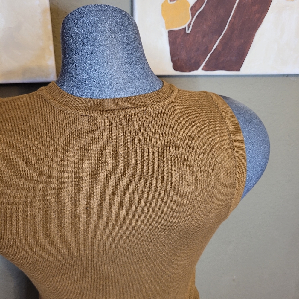 Mustard Ribbed Tank Top Size Small - Picture 5 of 7